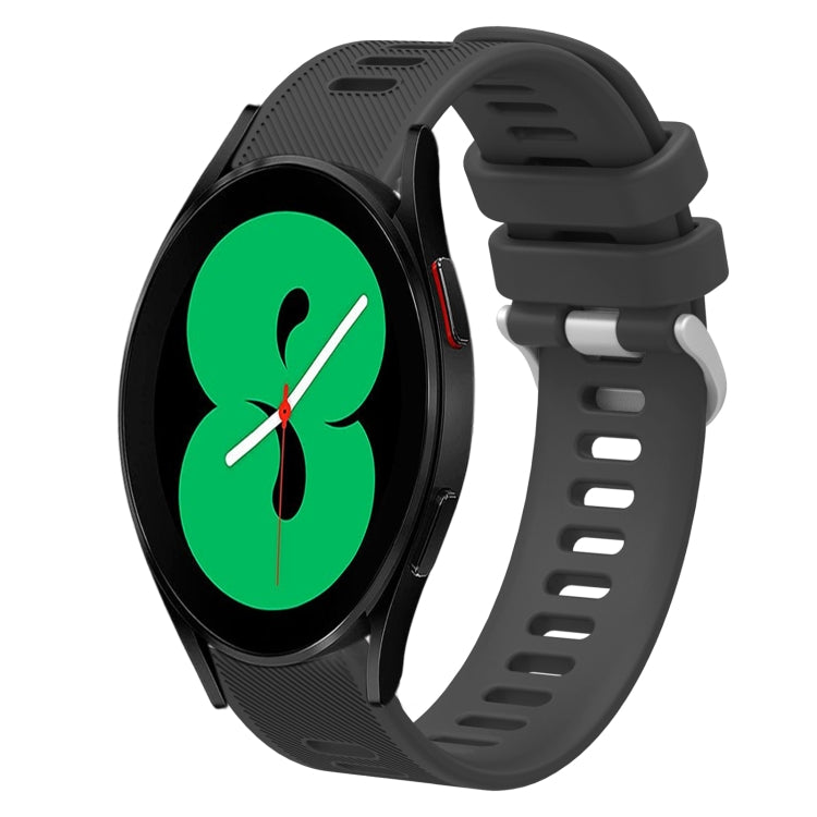 Cinturino per orologio in silicone tinta unita twill da 20 mm, For Samsung Galaxy Watch4 44mm, For Samsung Galaxy Watch4 Classic 46mm