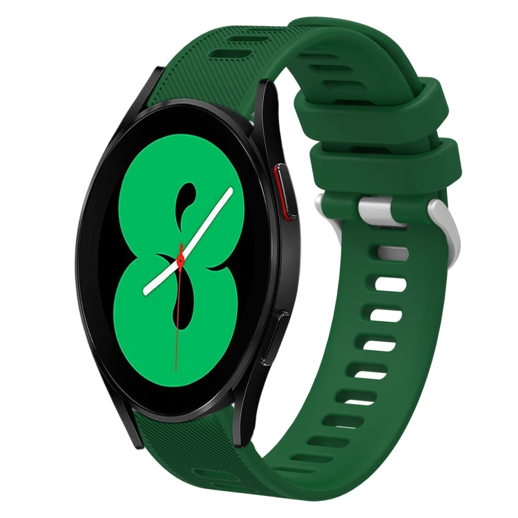Cinturino per orologio in silicone tinta unita twill da 20 mm, For Samsung Galaxy Watch4 44mm, For Samsung Galaxy Watch4 Classic 46mm