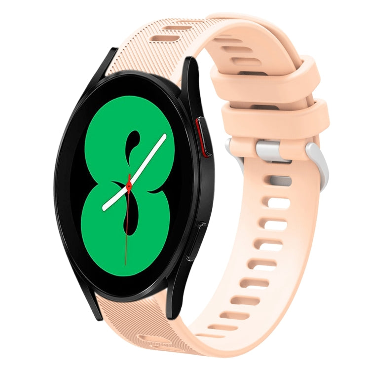Cinturino per orologio in silicone tinta unita twill da 20 mm, For Samsung Galaxy Watch4 44mm, For Samsung Galaxy Watch4 Classic 46mm