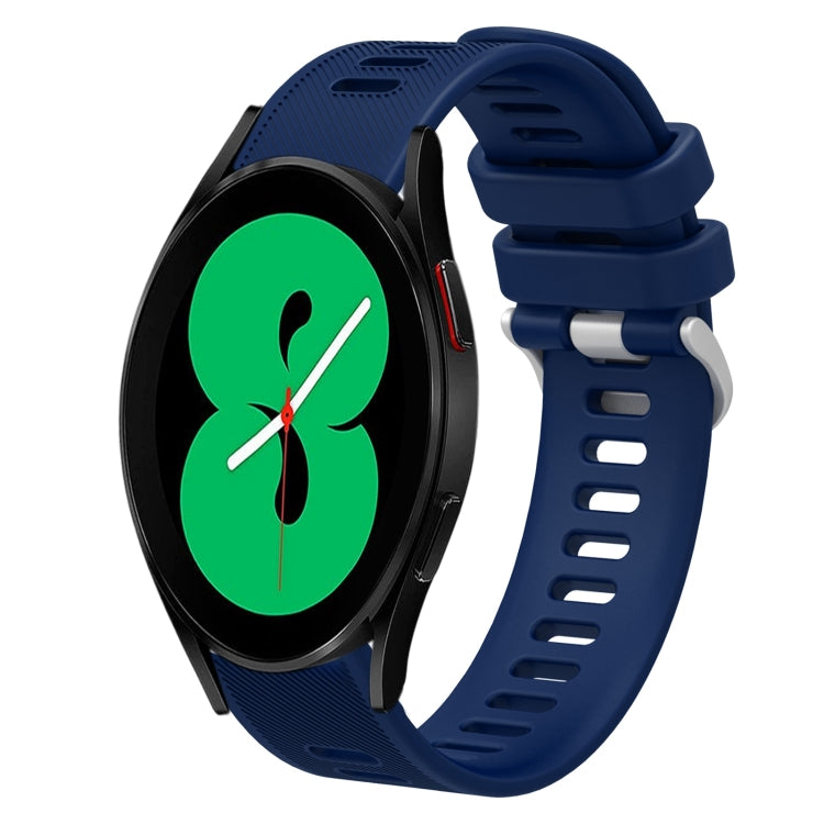 Cinturino per orologio in silicone tinta unita twill da 20 mm, For Samsung Galaxy Watch4 44mm, For Samsung Galaxy Watch4 Classic 46mm