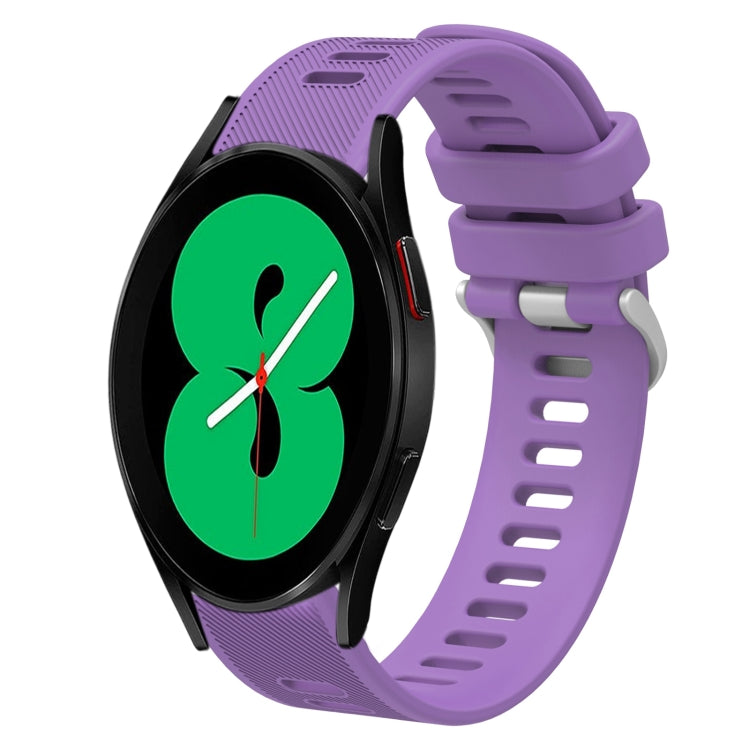 Cinturino per orologio in silicone tinta unita twill da 20 mm, For Samsung Galaxy Watch4 44mm, For Samsung Galaxy Watch4 Classic 46mm