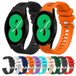 Cinturino per orologio in silicone tinta unita twill da 20 mm, For Samsung Galaxy Watch4 44mm, For Samsung Galaxy Watch4 Classic 46mm