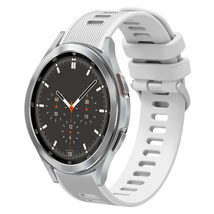 Cinturino per orologio in silicone tinta unita twill da 20 mm, For Samsung Galaxy Watch4 44mm, For Samsung Galaxy Watch4 Classic 46mm