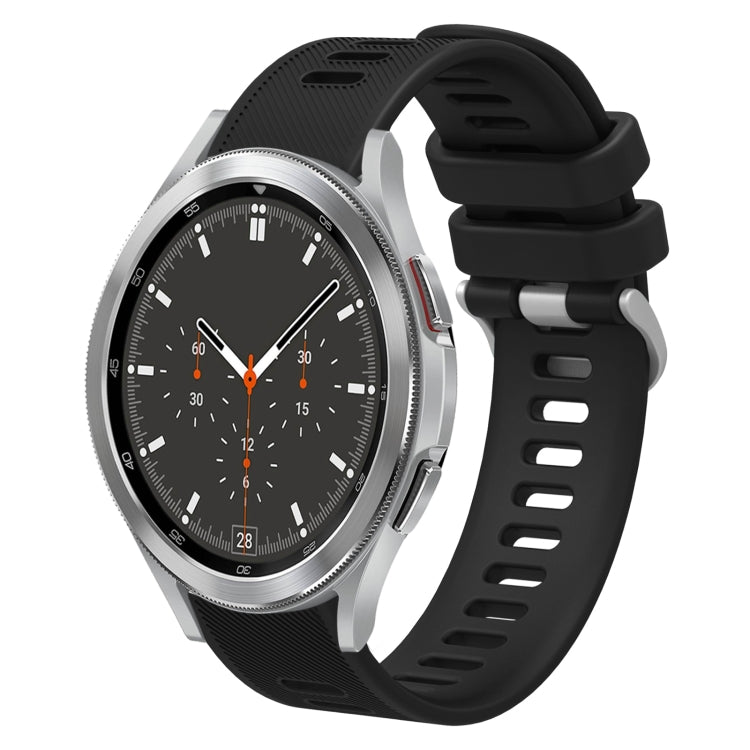 Cinturino per orologio in silicone tinta unita twill da 20 mm, For Samsung Galaxy Watch4 44mm, For Samsung Galaxy Watch4 Classic 46mm