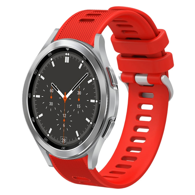 Cinturino per orologio in silicone tinta unita twill da 20 mm, For Samsung Galaxy Watch4 44mm, For Samsung Galaxy Watch4 Classic 46mm