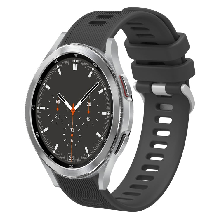 Cinturino per orologio in silicone tinta unita twill da 20 mm, For Samsung Galaxy Watch4 44mm, For Samsung Galaxy Watch4 Classic 46mm