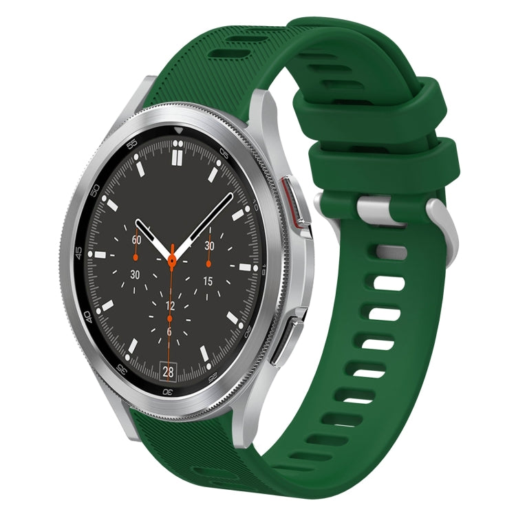 Cinturino per orologio in silicone tinta unita twill da 20 mm, For Samsung Galaxy Watch4 44mm, For Samsung Galaxy Watch4 Classic 46mm