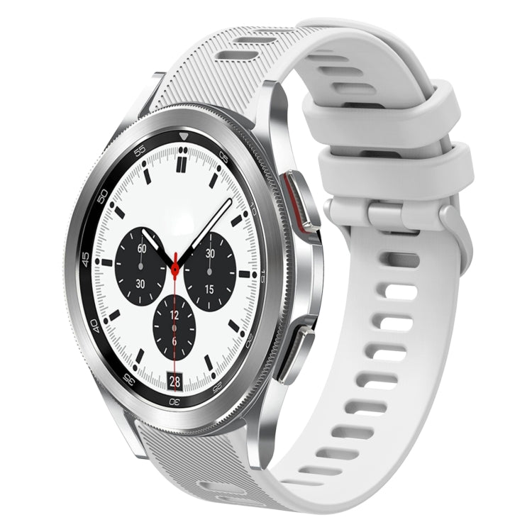 Cinturino per orologio in silicone tinta unita twill da 20 mm, For Samsung Galaxy Watch4 Classic 42mm, For Samsung Galaxy Watch Active 2