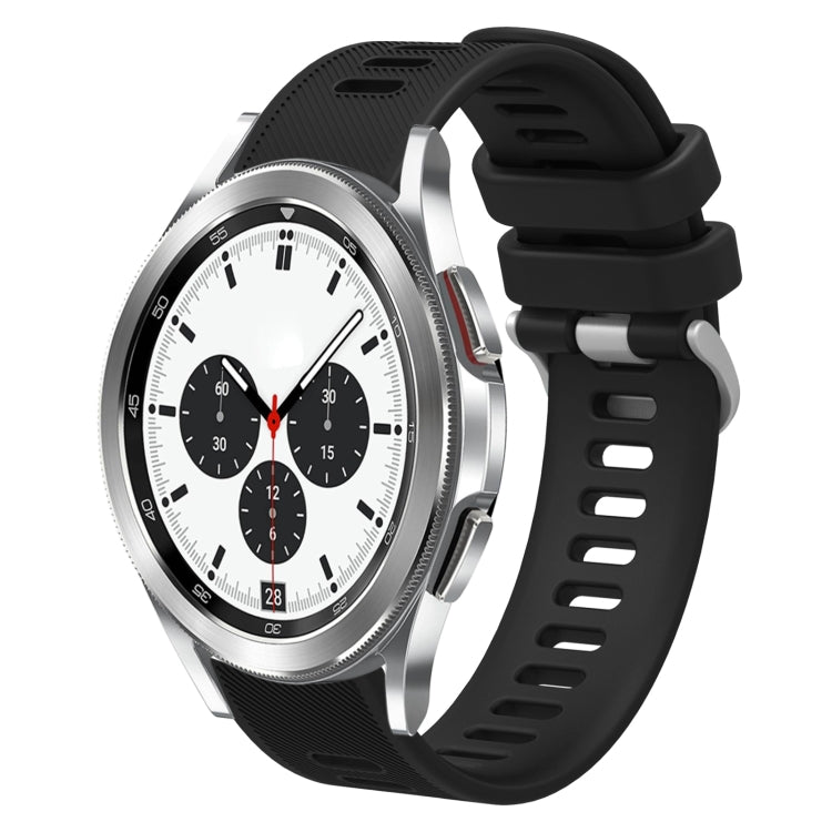 Cinturino per orologio in silicone tinta unita twill da 20 mm, For Samsung Galaxy Watch4 Classic 42mm, For Samsung Galaxy Watch Active 2
