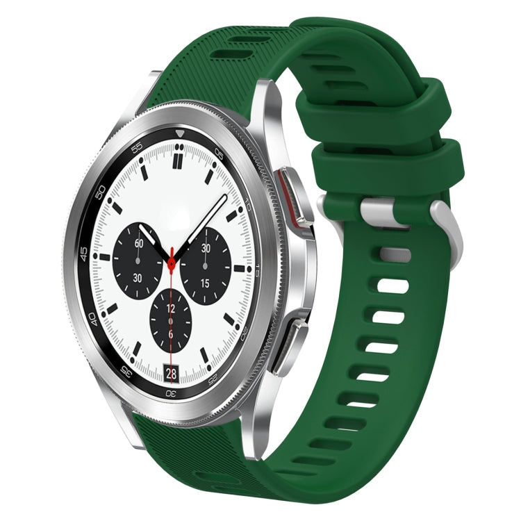 Cinturino per orologio in silicone tinta unita twill da 20 mm, For Samsung Galaxy Watch4 Classic 42mm, For Samsung Galaxy Watch Active 2