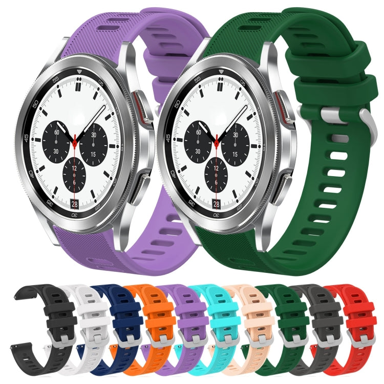 Cinturino per orologio in silicone tinta unita twill da 20 mm, For Samsung Galaxy Watch4 Classic 42mm, For Samsung Galaxy Watch Active 2