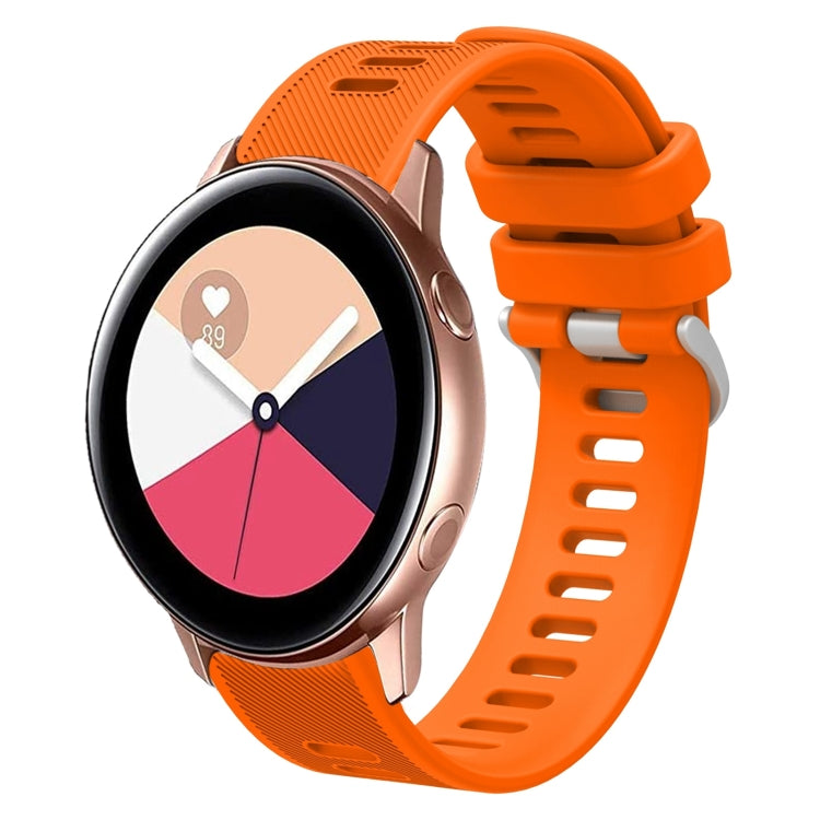 Cinturino per orologio in silicone tinta unita twill da 20 mm, For Samsung Galaxy Watch4 Classic 42mm, For Samsung Galaxy Watch Active 2