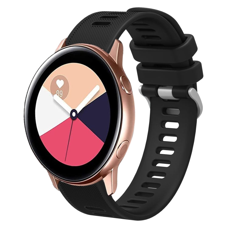 Cinturino per orologio in silicone tinta unita twill da 20 mm, For Samsung Galaxy Watch4 Classic 42mm, For Samsung Galaxy Watch Active 2