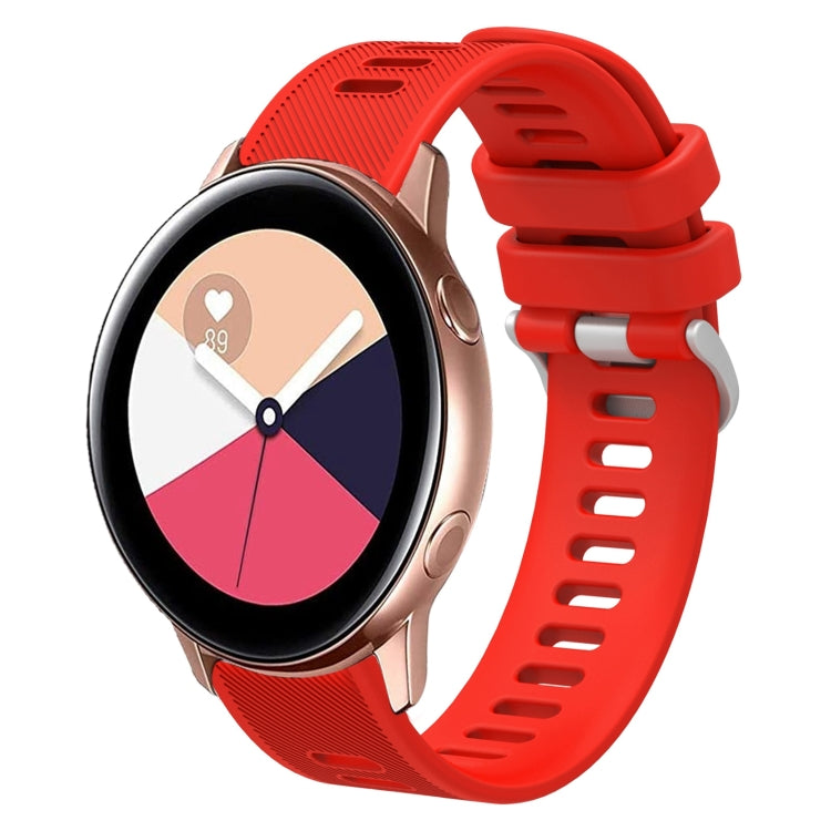 Cinturino per orologio in silicone tinta unita twill da 20 mm, For Samsung Galaxy Watch4 Classic 42mm, For Samsung Galaxy Watch Active 2