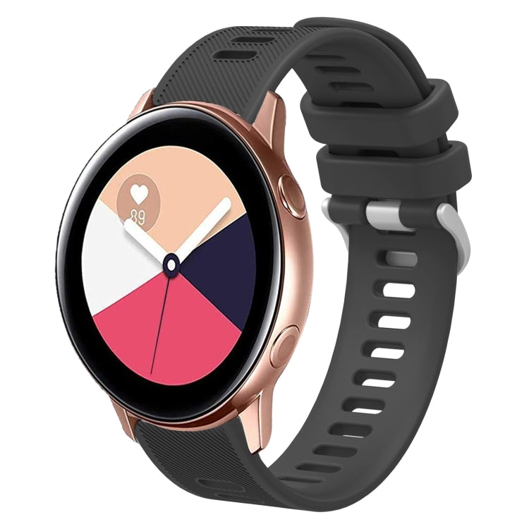 Cinturino per orologio in silicone tinta unita twill da 20 mm, For Samsung Galaxy Watch4 Classic 42mm, For Samsung Galaxy Watch Active 2