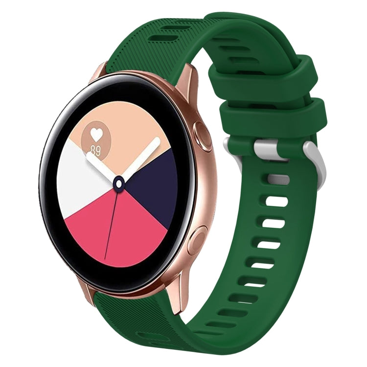 Cinturino per orologio in silicone tinta unita twill da 20 mm, For Samsung Galaxy Watch4 Classic 42mm, For Samsung Galaxy Watch Active 2