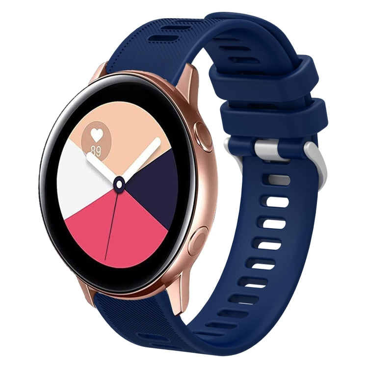 Cinturino per orologio in silicone tinta unita twill da 20 mm, For Samsung Galaxy Watch4 Classic 42mm, For Samsung Galaxy Watch Active 2