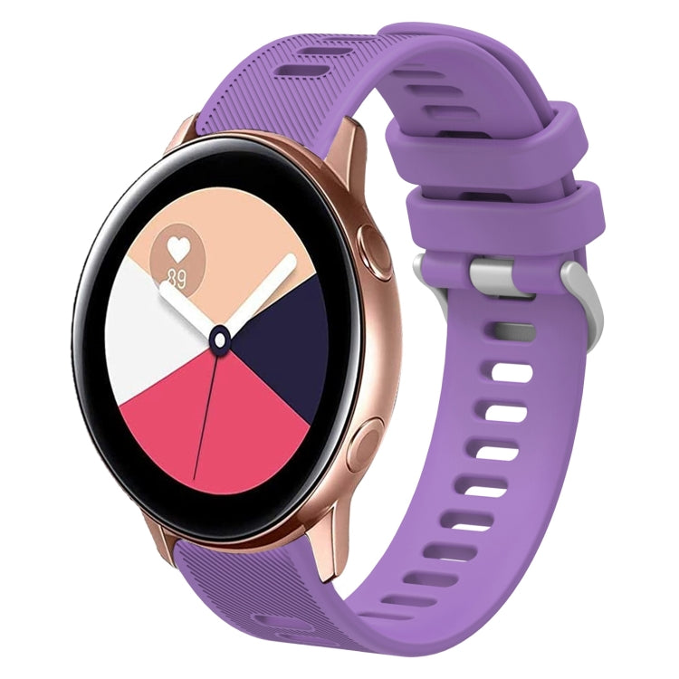 Cinturino per orologio in silicone tinta unita twill da 20 mm, For Samsung Galaxy Watch4 Classic 42mm, For Samsung Galaxy Watch Active 2