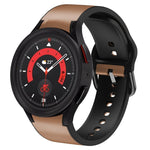 Cinturino in pelle adesiva in silicone da 20 mm, For Samsung Galaxy Watch 5 40mm, For Samsung Galaxy Watch 5 44mm