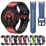 Cinturino in pelle adesiva in silicone da 20 mm, For Samsung Galaxy Watch 5 40mm, For Samsung Galaxy Watch 5 44mm