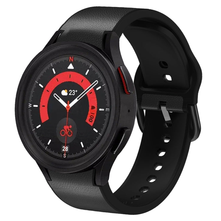 Cinturino in pelle adesiva in silicone da 20 mm, For Samsung Galaxy Watch 5 40mm, For Samsung Galaxy Watch 5 44mm