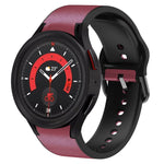 Cinturino in pelle adesiva in silicone da 20 mm, For Samsung Galaxy Watch 5 40mm, For Samsung Galaxy Watch 5 44mm