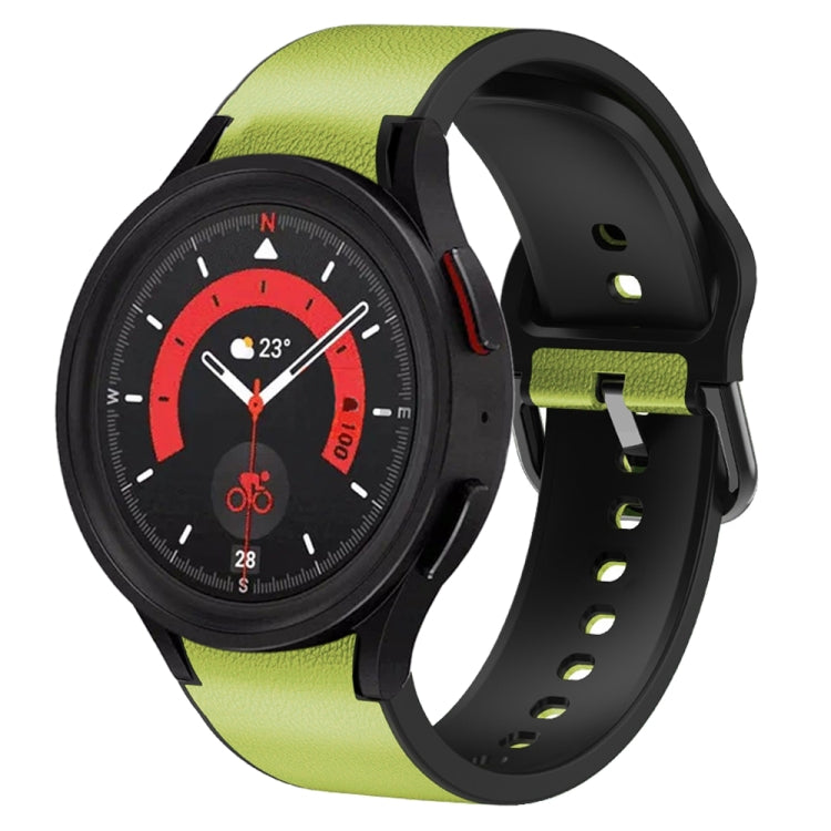 Cinturino in pelle adesiva in silicone da 20 mm, For Samsung Galaxy Watch 5 40mm, For Samsung Galaxy Watch 5 44mm