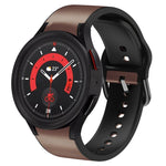 Cinturino in pelle adesiva in silicone da 20 mm, For Samsung Galaxy Watch 5 40mm, For Samsung Galaxy Watch 5 44mm