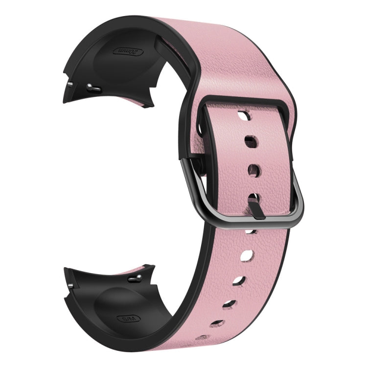 Cinturino in pelle adesiva in silicone da 20 mm, For Samsung Galaxy Watch 5 Pro 45mm, For Samsung Galaxy Watch 4 40mm