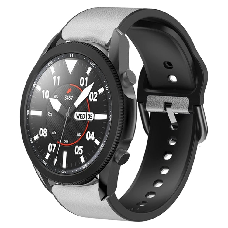 Cinturino in pelle adesiva in silicone da 20 mm, For Samsung Galaxy Watch 5 Pro 45mm, For Samsung Galaxy Watch 4 40mm