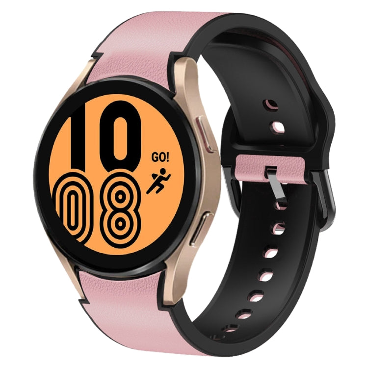 Cinturino in pelle adesiva in silicone da 20 mm, For Samsung Galaxy Watch 5 Pro 45mm, For Samsung Galaxy Watch 4 40mm