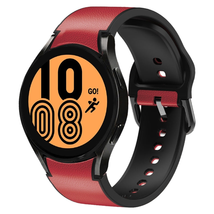 Cinturino in pelle adesiva in silicone da 20 mm, For Samsung Galaxy Watch 5 Pro 45mm, For Samsung Galaxy Watch 4 40mm