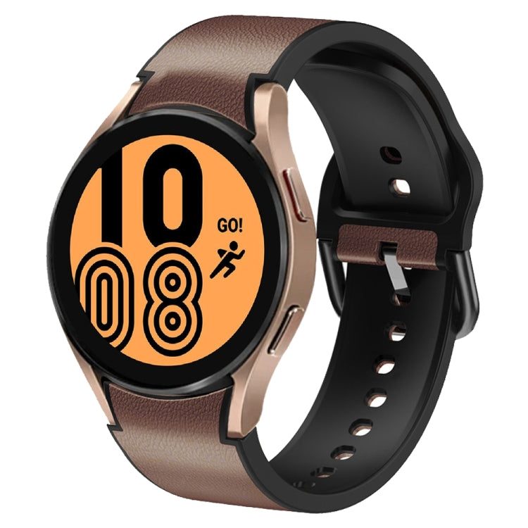 Cinturino in pelle adesiva in silicone da 20 mm, For Samsung Galaxy Watch 5 Pro 45mm, For Samsung Galaxy Watch 4 40mm