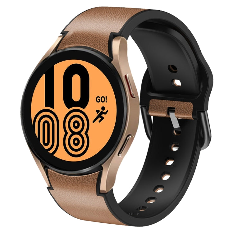 Cinturino in pelle adesiva in silicone da 20 mm, For Samsung Galaxy Watch 5 Pro 45mm, For Samsung Galaxy Watch 4 40mm