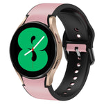 Cinturino in pelle adesiva in silicone da 20 mm, For Samsung Galaxy Watch 4 44mm, For Samsung Galaxy Watch 4 Classic 46mm