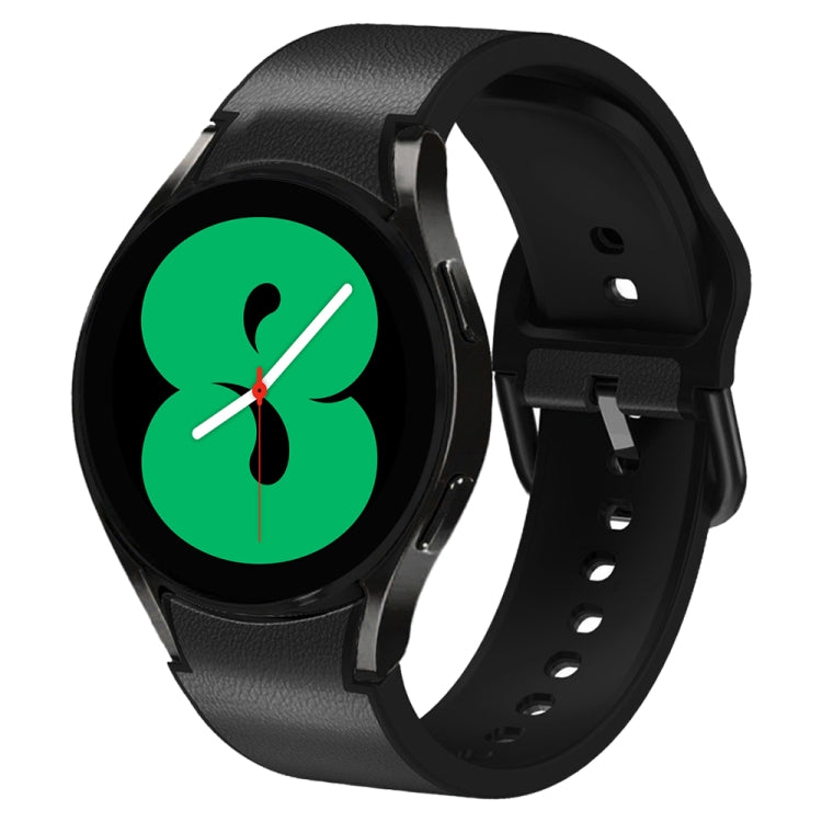 Cinturino in pelle adesiva in silicone da 20 mm, For Samsung Galaxy Watch 4 44mm, For Samsung Galaxy Watch 4 Classic 46mm