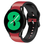 Cinturino in pelle adesiva in silicone da 20 mm, For Samsung Galaxy Watch 4 44mm, For Samsung Galaxy Watch 4 Classic 46mm