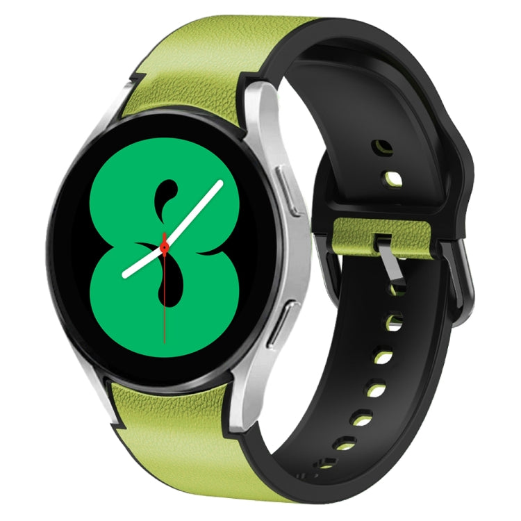 Cinturino in pelle adesiva in silicone da 20 mm, For Samsung Galaxy Watch 4 44mm, For Samsung Galaxy Watch 4 Classic 46mm