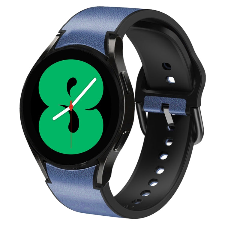 Cinturino in pelle adesiva in silicone da 20 mm, For Samsung Galaxy Watch 4 44mm, For Samsung Galaxy Watch 4 Classic 46mm