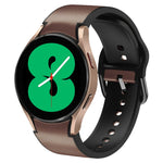Cinturino in pelle adesiva in silicone da 20 mm, For Samsung Galaxy Watch 4 44mm, For Samsung Galaxy Watch 4 Classic 46mm