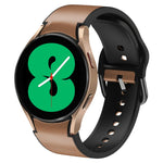 Cinturino in pelle adesiva in silicone da 20 mm, For Samsung Galaxy Watch 4 44mm, For Samsung Galaxy Watch 4 Classic 46mm