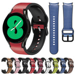 Cinturino in pelle adesiva in silicone da 20 mm, For Samsung Galaxy Watch 4 44mm, For Samsung Galaxy Watch 4 Classic 46mm