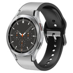 Cinturino in pelle adesiva in silicone da 20 mm, For Samsung Galaxy Watch 4 44mm, For Samsung Galaxy Watch 4 Classic 46mm