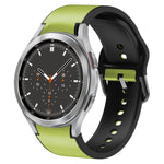 Cinturino in pelle adesiva in silicone da 20 mm, For Samsung Galaxy Watch 4 44mm, For Samsung Galaxy Watch 4 Classic 46mm