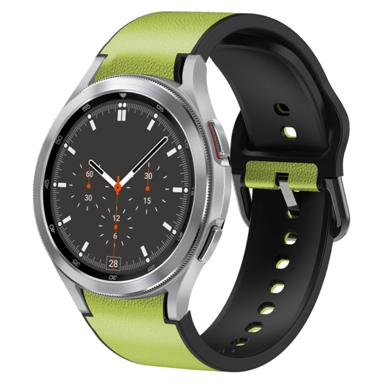 Cinturino in pelle adesiva in silicone da 20 mm, For Samsung Galaxy Watch 4 44mm, For Samsung Galaxy Watch 4 Classic 46mm