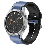 Cinturino in pelle adesiva in silicone da 20 mm, For Samsung Galaxy Watch 4 44mm, For Samsung Galaxy Watch 4 Classic 46mm