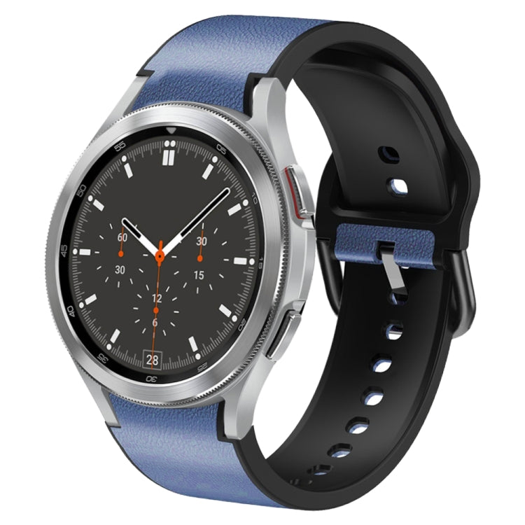 Cinturino in pelle adesiva in silicone da 20 mm, For Samsung Galaxy Watch 4 44mm, For Samsung Galaxy Watch 4 Classic 46mm