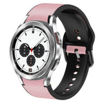 Cinturino in pelle adesiva in silicone da 20 mm, For Samsung Galaxy Watch 4 Classic 42mm, For Samsung Galaxy Watch Active 2