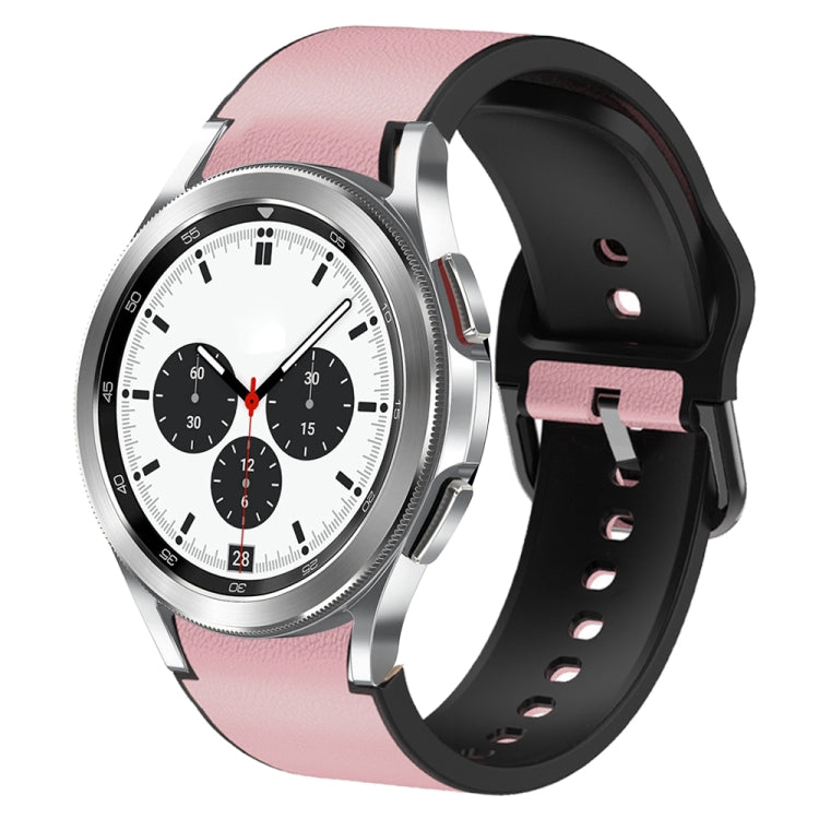 Cinturino in pelle adesiva in silicone da 20 mm, For Samsung Galaxy Watch 4 Classic 42mm, For Samsung Galaxy Watch Active 2