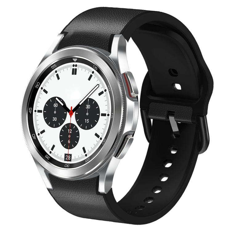 Cinturino in pelle adesiva in silicone da 20 mm, For Samsung Galaxy Watch 4 Classic 42mm, For Samsung Galaxy Watch Active 2